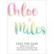 Rainbow Watercolor Save The Date Cards Image 3 of 5